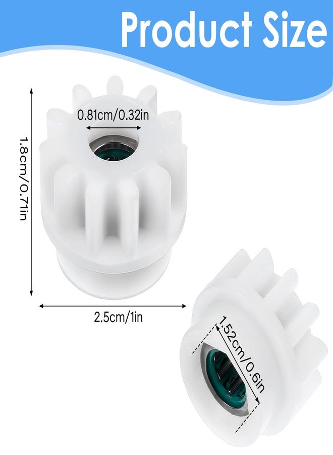 Larrel 4 Pcs Spin Mop Replacement Parts, Spin Mop Bucket Clutch Bearing Bucket Gear Sprockets Pedal Repair Replacement Compatible with Ocedar for Mops Mopping Buckets (White) - Image 2
